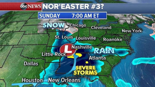 Third nor’easter still a possibility for start of next week
