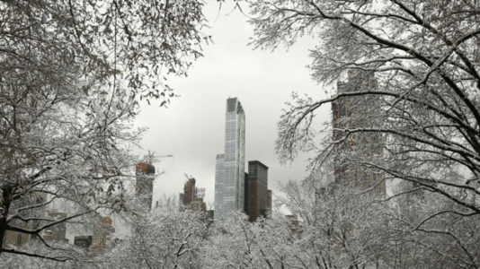 Spring storm hits Northeast, bringing NYC the most April snow in over 30 years