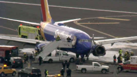 Woman ‘partially sucked out a window’ dies after engine failure on Southwest flight
