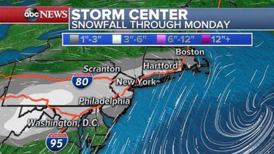 Spring snow moving from Plains to Northeast, with cold to follow