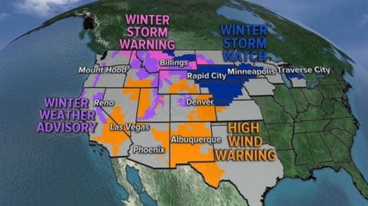 Major spring storm continues east from West Coast