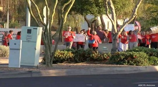 Educators stage ‘walk-ins’ in fight for pay hike as red state teacher revolts roll on