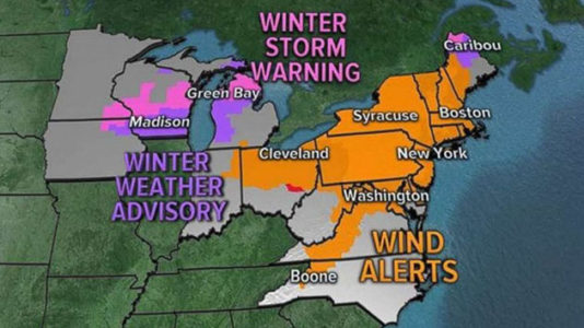 Storm that ripped through heartland heading east