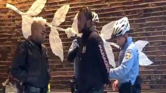 Two black men walked out of a Starbucks in cuffs for ‘trespassing’