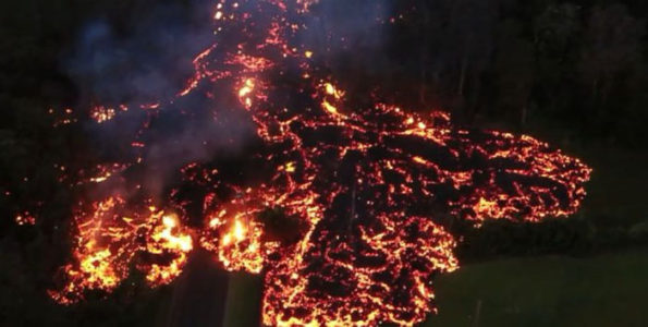 Drone footage gives terrifying glimpse of Hawaiian volcano damage