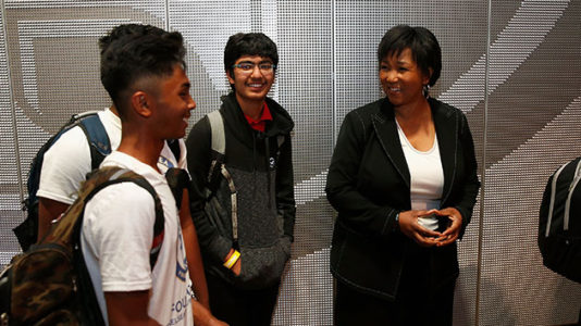 First black female astronaut in space offers advice to young girls