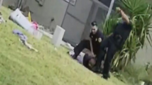 Cellphone video shows Miami Police officer apparently kicking suspect in the head during arrest