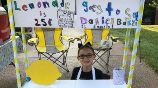 Girl’s lemonade stand raises over $1,000 to benefit family of slain police officer