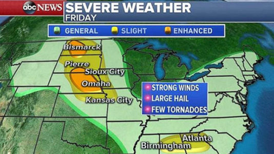 Severe weather, flooding expected for Great Plains, Midwest through weekend