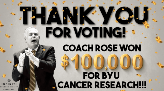 Check Presented to Dave Rose and Simmons Center For Infiniti Charity Challenge