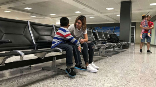Salvadoran mother is reunited with her son after separation