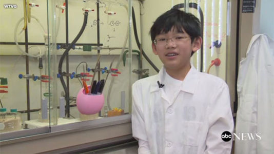 A 12-year-old already working in a university lab said he hopes ‘to help people’