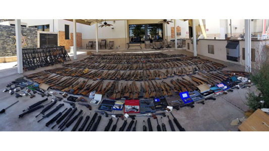 Over 550 guns seized from home of felon in Southern California