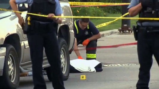 Gunshot victim covered with sheet starts breathing again