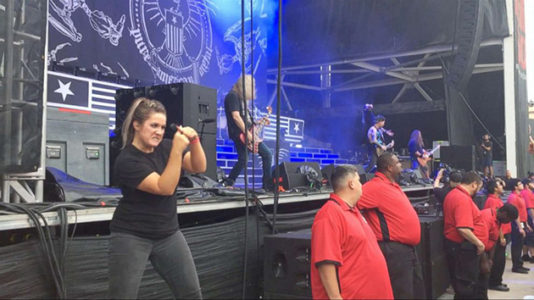 Sign language interpreter slays at heavy metal concert