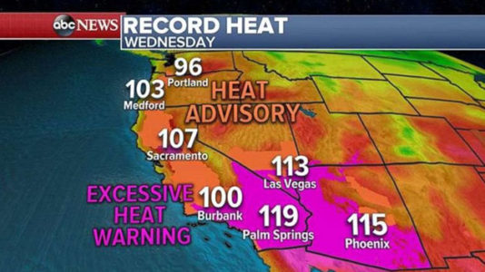 Major flooding set to hit East Coast as West endures scorching temperatures