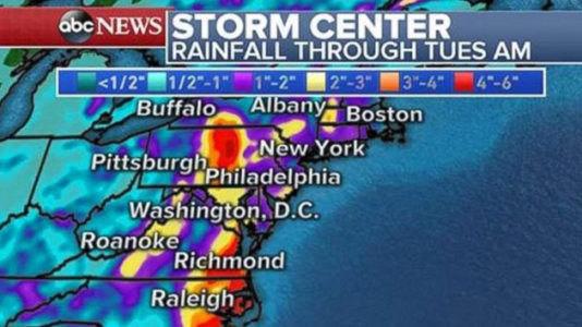 More heavy rain expected in eastern US for week ahead