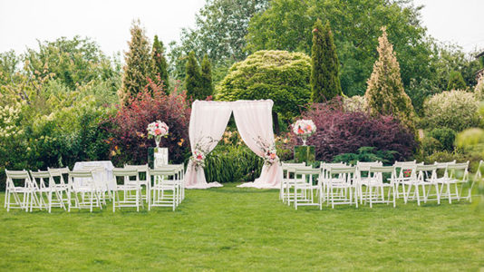 Newlywed couple narrowly dodges falling tree branch