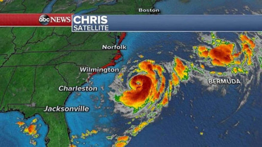 Chris expected to strengthen into hurricane off East Coast