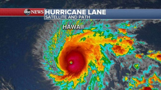 Monster Hurricane Lane pummeling Hawaii with torrential rains, winds