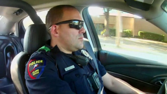 Texas police officer rescues baby who was choking on a marble