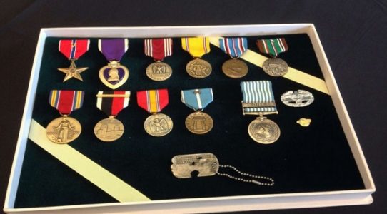 Sons of missing Korean War soldier receive his dog tag