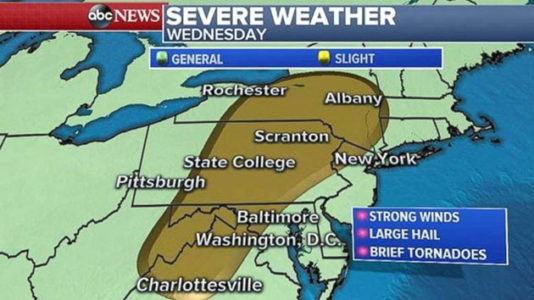 Much of East Coast under flood watch as wet, stormy pattern threatens region