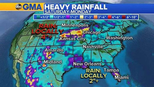More flooding possible as most of country deals with wet holiday weekend