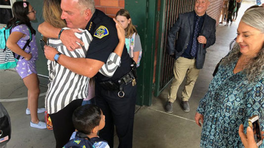 Police escort son of fallen officer to 1st day of kindergarten