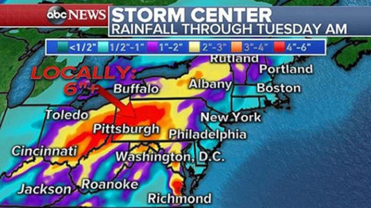 Heavy rain, flash flooding set to soak Midwest, Northeast