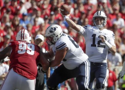 Canada runs for 2 scores, BYU upsets No. 6 Wisconsin 24-21