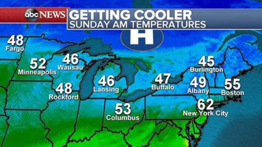 Cool weather arrives in Midwest, Northeast for official start of fall