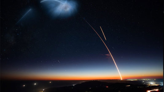 SpaceX launch lights up night sky in Southern California