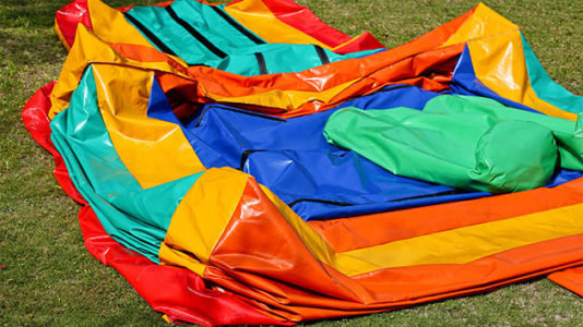 2-year-old dies after wind gust blows over bounce pad