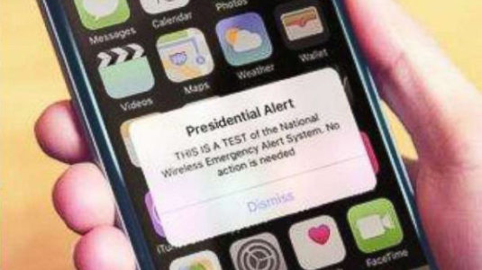Phones around the US buzz with the first national emergency alert test Wednesday
