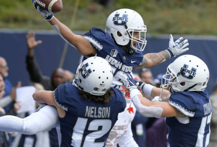 Love delivers for Utah State in 59-28 win over UNLV