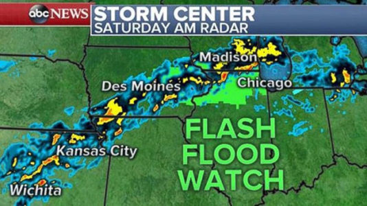 Flash flood concerns increasing as several rounds of heavy rain target central US