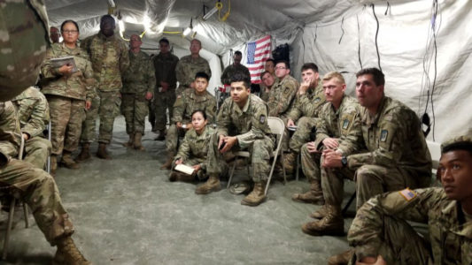 At Base Camp Donna, US Army troops spend Veterans Day preparing for migrants