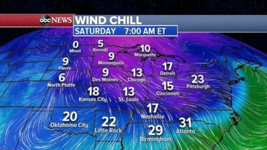 Arctic outbreak on the way for most of eastern US