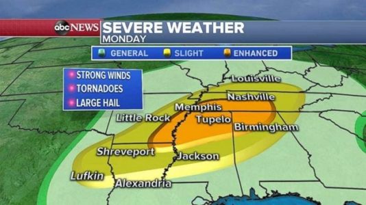 Severe weather heading east as Election Day approaches