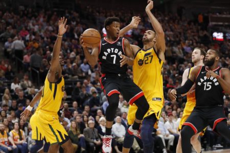 Lowry and balanced Raptors rout slumping Jazz 124-111
