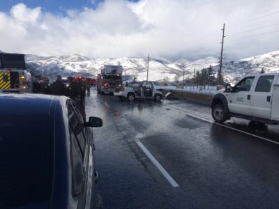 Woman dies after rollover on I-80 near Lambs Canyon junction