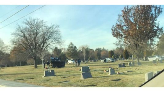 Headstones damaged, toppled when pickup rolls in cemetery