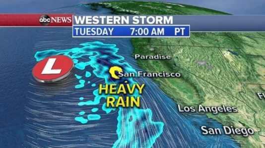 California fearing potential mudslides from West Coast storm