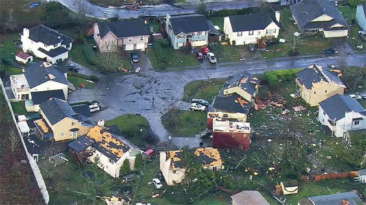 ‘This doesn’t happen here’: Images, video shows damage from tornado that ripped through Washington state