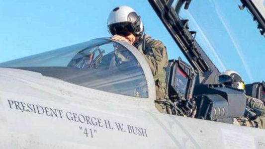 Navy to honor former President George H.W. Bush with 21-jet ‘missing man formation’