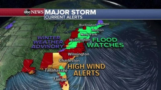 East Coast continues to get slammed by heavy rain during busy holiday travel period
