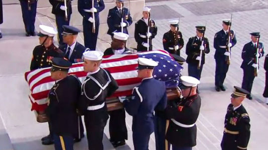 President Trump to offer his private condolences to Bush family in Blair House visit