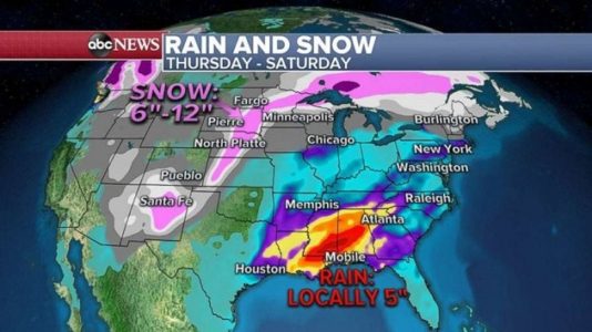 Rain, snow continue to wreak havoc on holiday travel