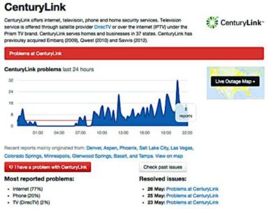 Nationwide internet outage affects CenturyLink